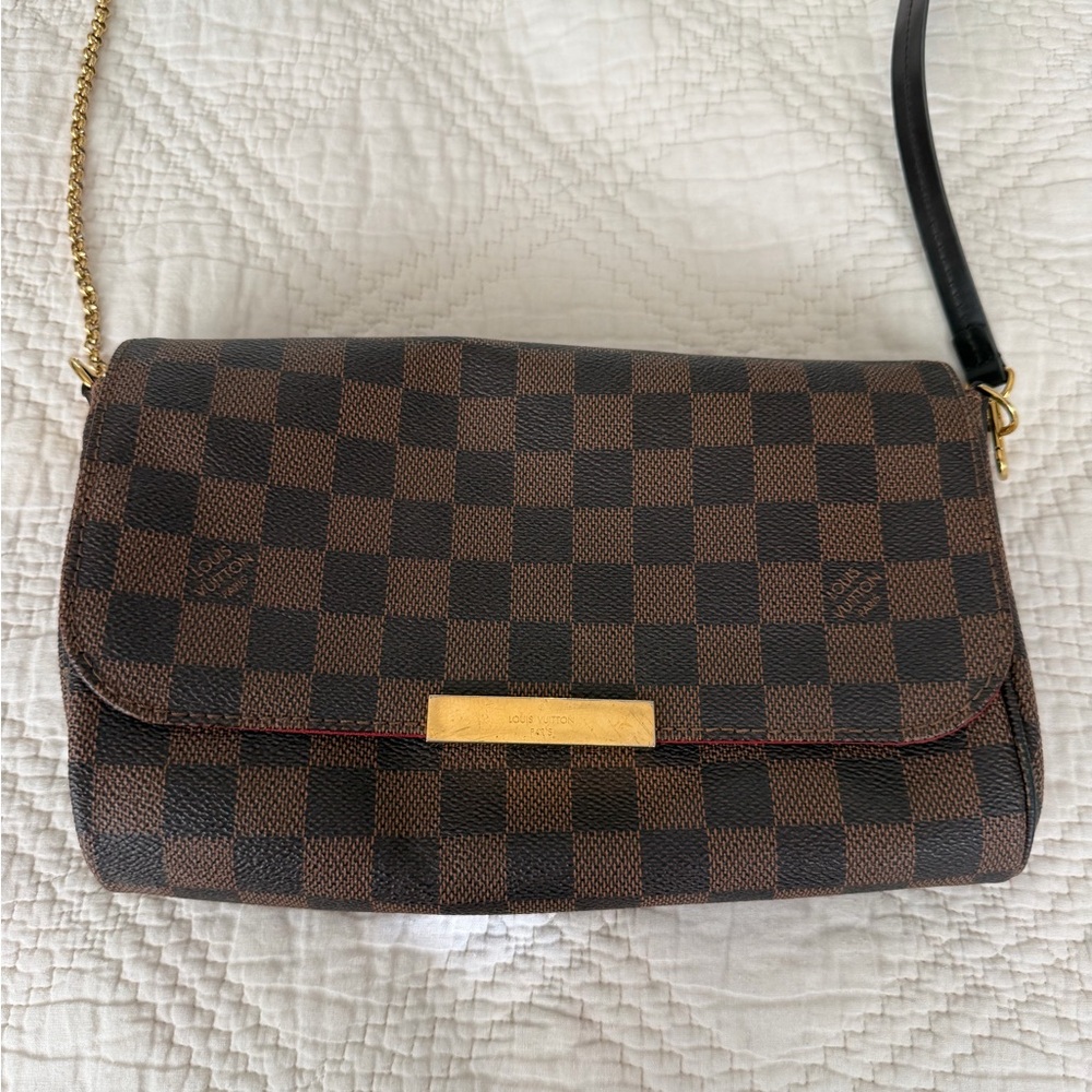 Louis Vuitton Brown Checkered Crossbody Bag
